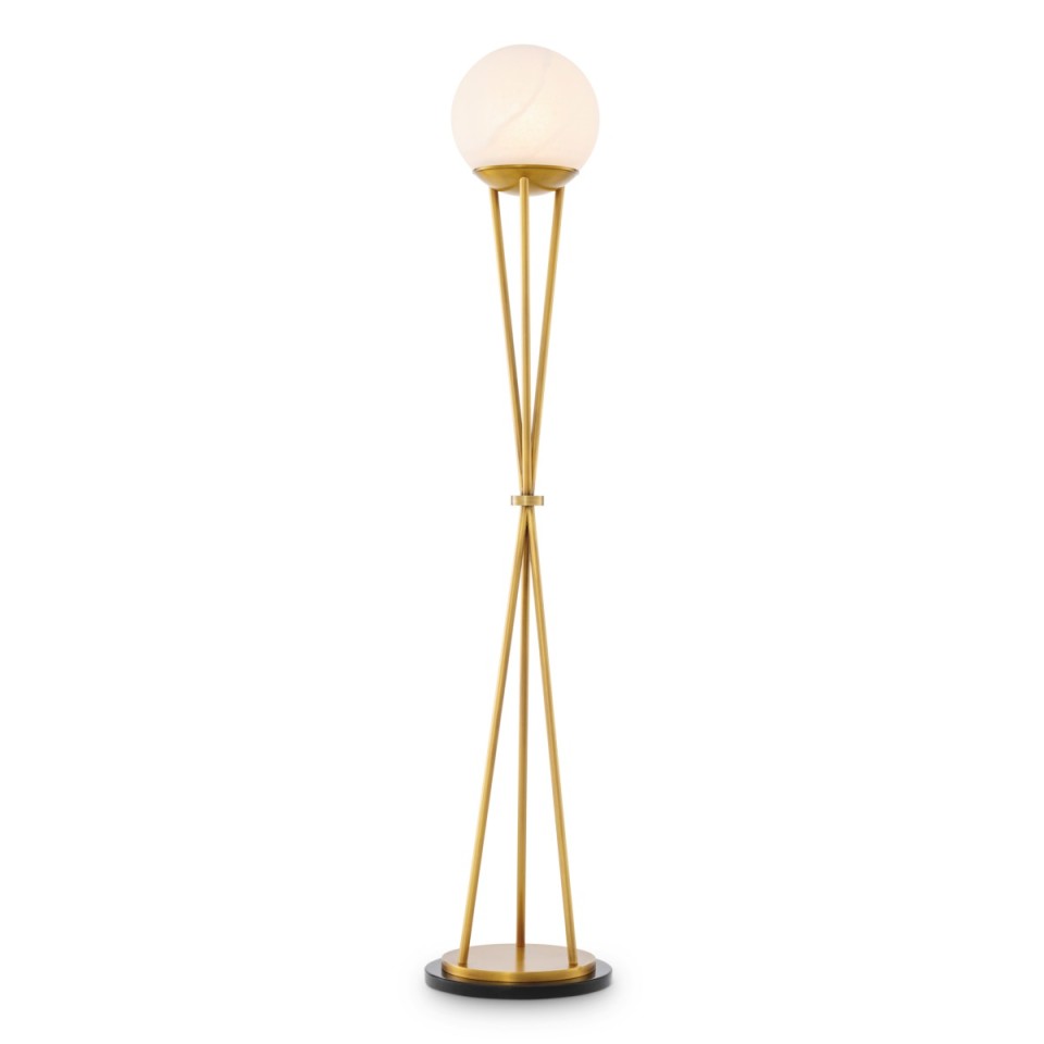Izzy floor lamp antique brass/alabaster 140 cm