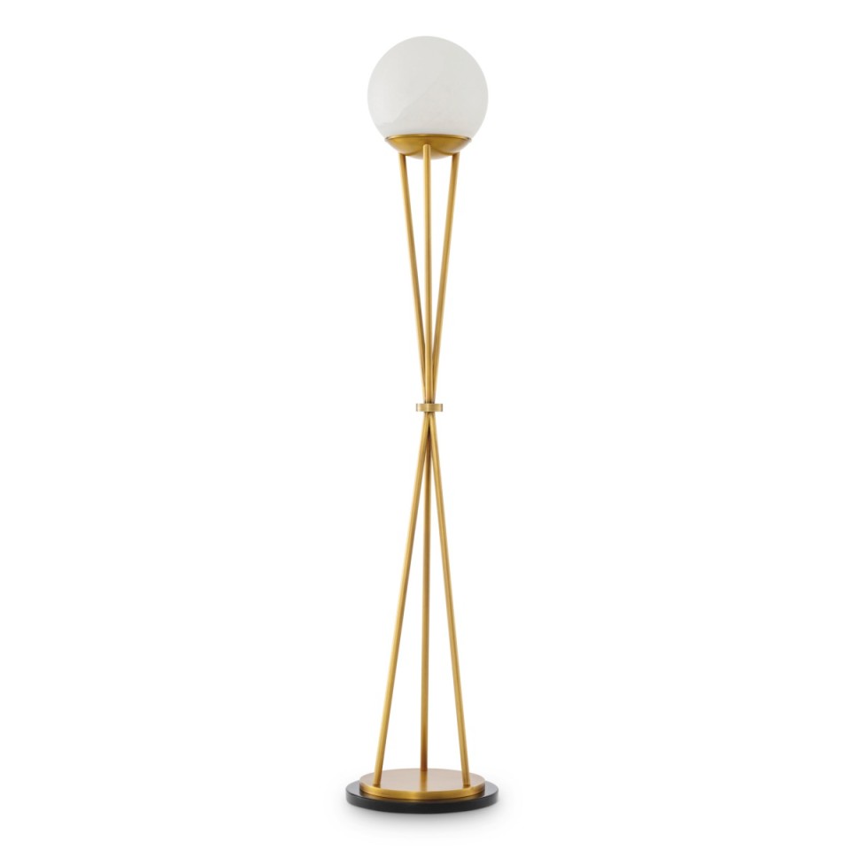Izzy floor lamp antique brass/alabaster 140 cm