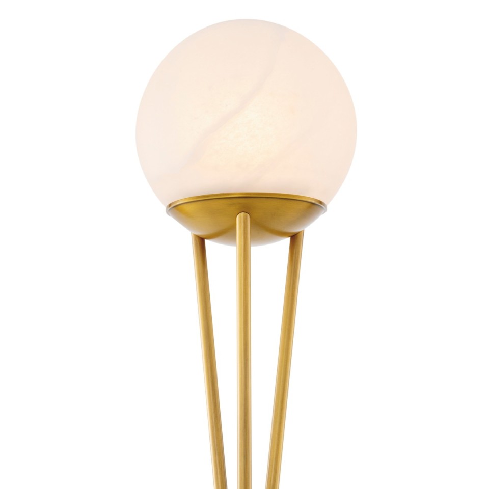 Izzy floor lamp antique brass/alabaster 140 cm