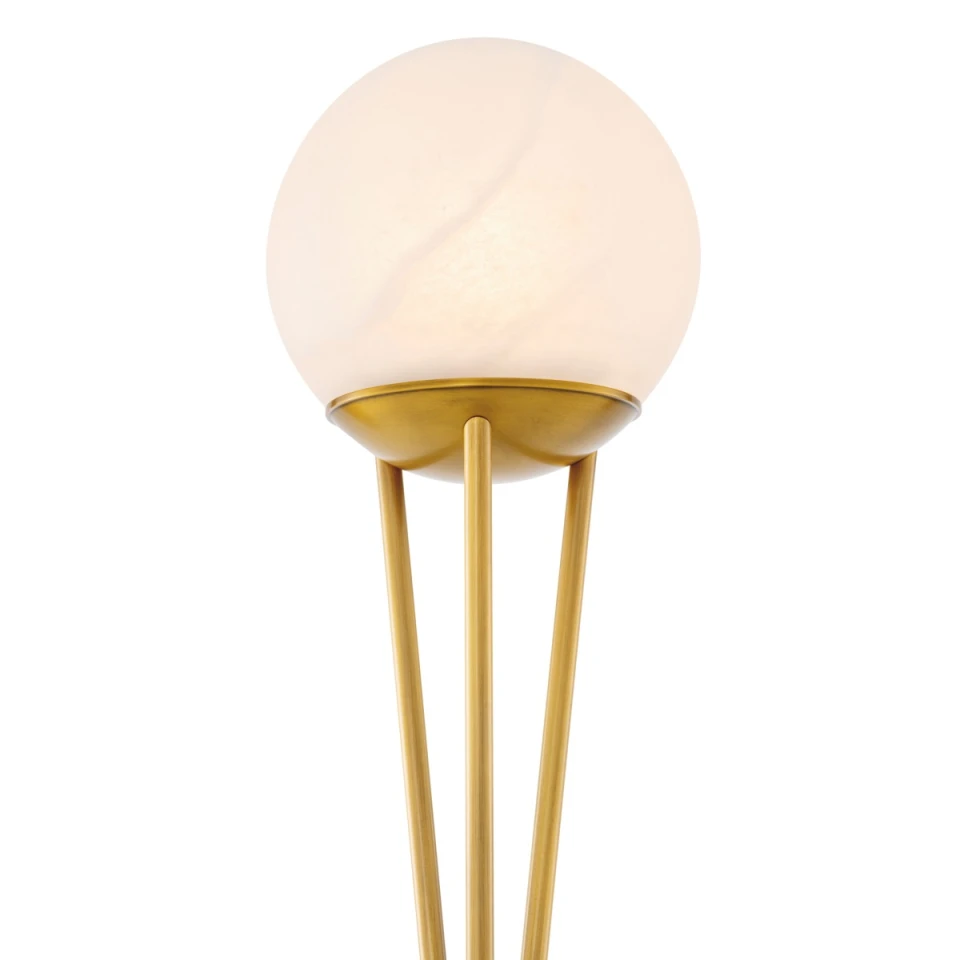 Izzy golvlampa antikmässing/alabaster 140 cm