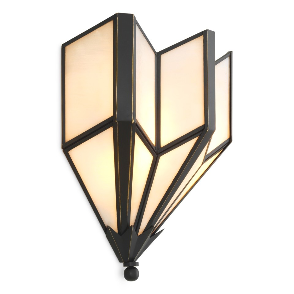 Victory vägglampa brons/vitt 41,5 cm