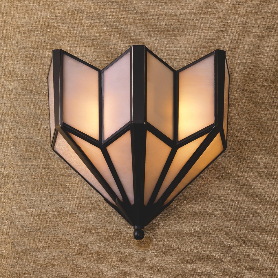 Victory vägglampa brons/vitt 41,5 cm