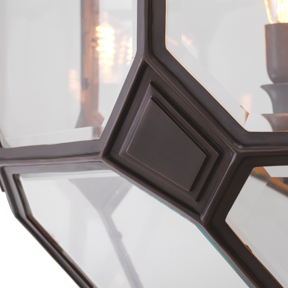 Olympia L ljuskronan brons/klart glas 80 cm