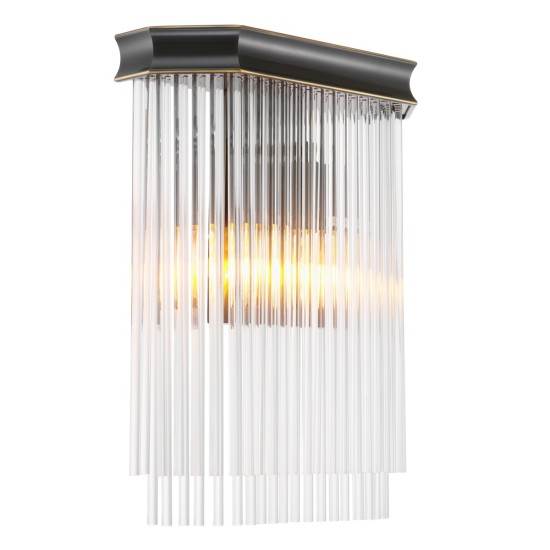 Estela vägglampa brons/klart glas 37 cm