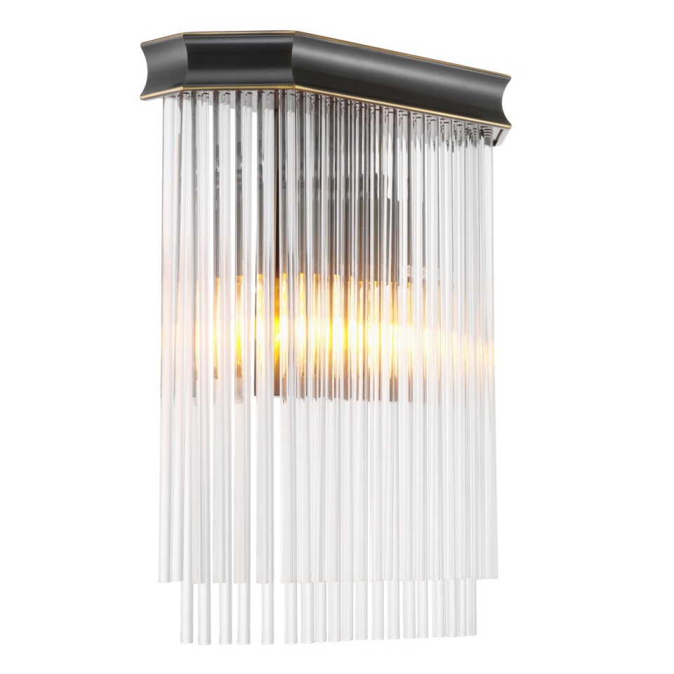 Estela vägglampa brons/klart glas 37 cm