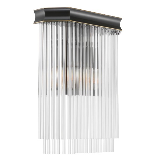 Estela vägglampa brons/klart glas 37 cm