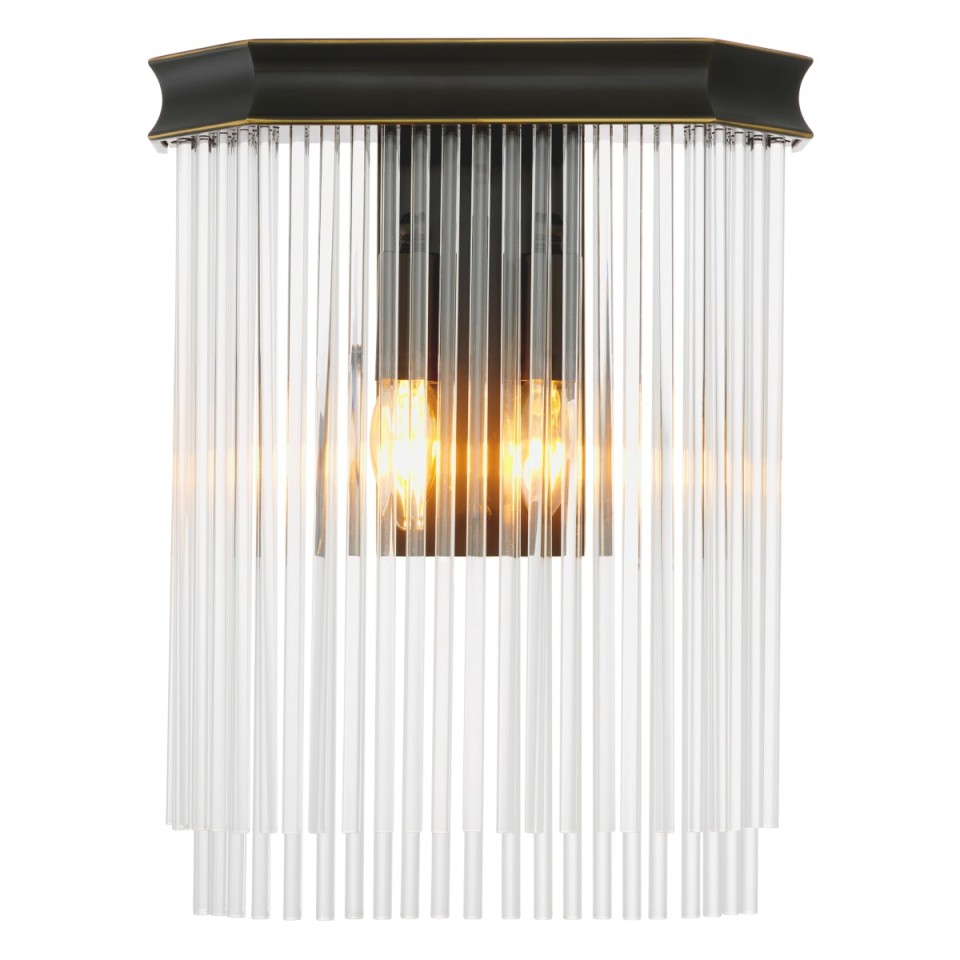 Estela vägglampa brons/klart glas 37 cm