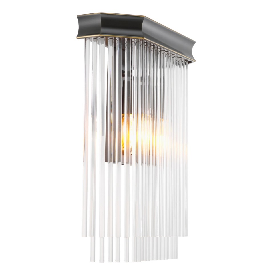 Estela vägglampa brons/klart glas 37 cm