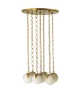 Alesa L takkrona antikmässing/alabaster 50 cm