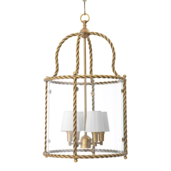 Preston ceiling light vintage brass/clear glass 46 cm Preston ceiling light vintage brass/clear glass 46 cm