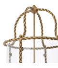 Preston taklampa vintage mässing/klart glas 46 cm