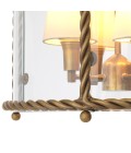 Preston taklampa vintage mässing/klart glas 46 cm