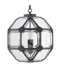 Olympia S chandelier bronze/clear glass 60 cm