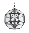 Olympia S chandelier bronze/clear glass 60 cm