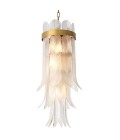 Erika S chandelier antique brass/clear glass 35 cm