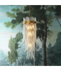 Erika S chandelier antique brass/clear glass 35 cm