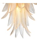 Erika S chandelier antique brass/clear glass 35 cm