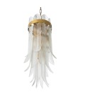 Erika S chandelier antique brass/clear glass 35 cm