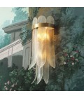 Erika wall light antique brass/clear glass 66.5 cm
