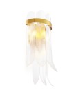 Erika wall light antique brass/clear glass 66.5 cm