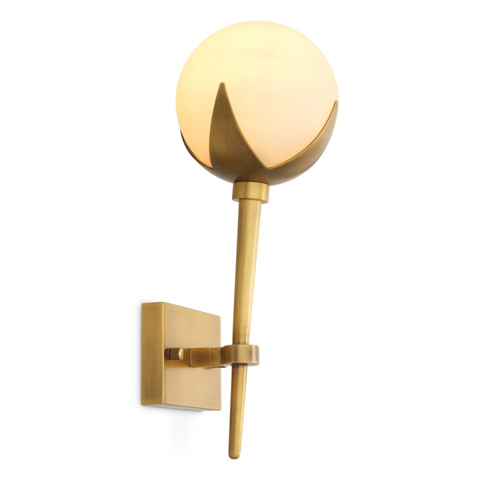 Alesa single wall light antique brass/alabaster 35 cm