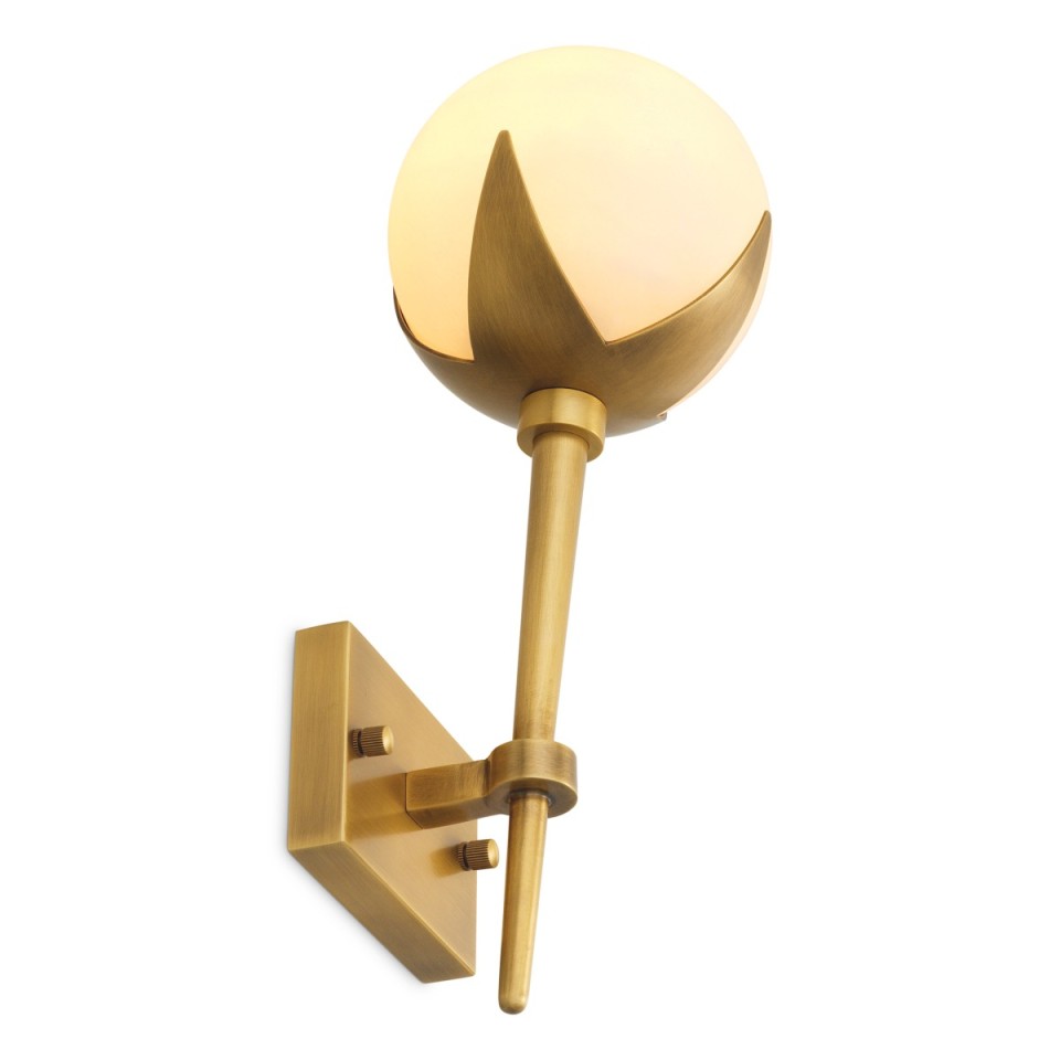 Alesa single wall light antique brass/alabaster 35 cm
