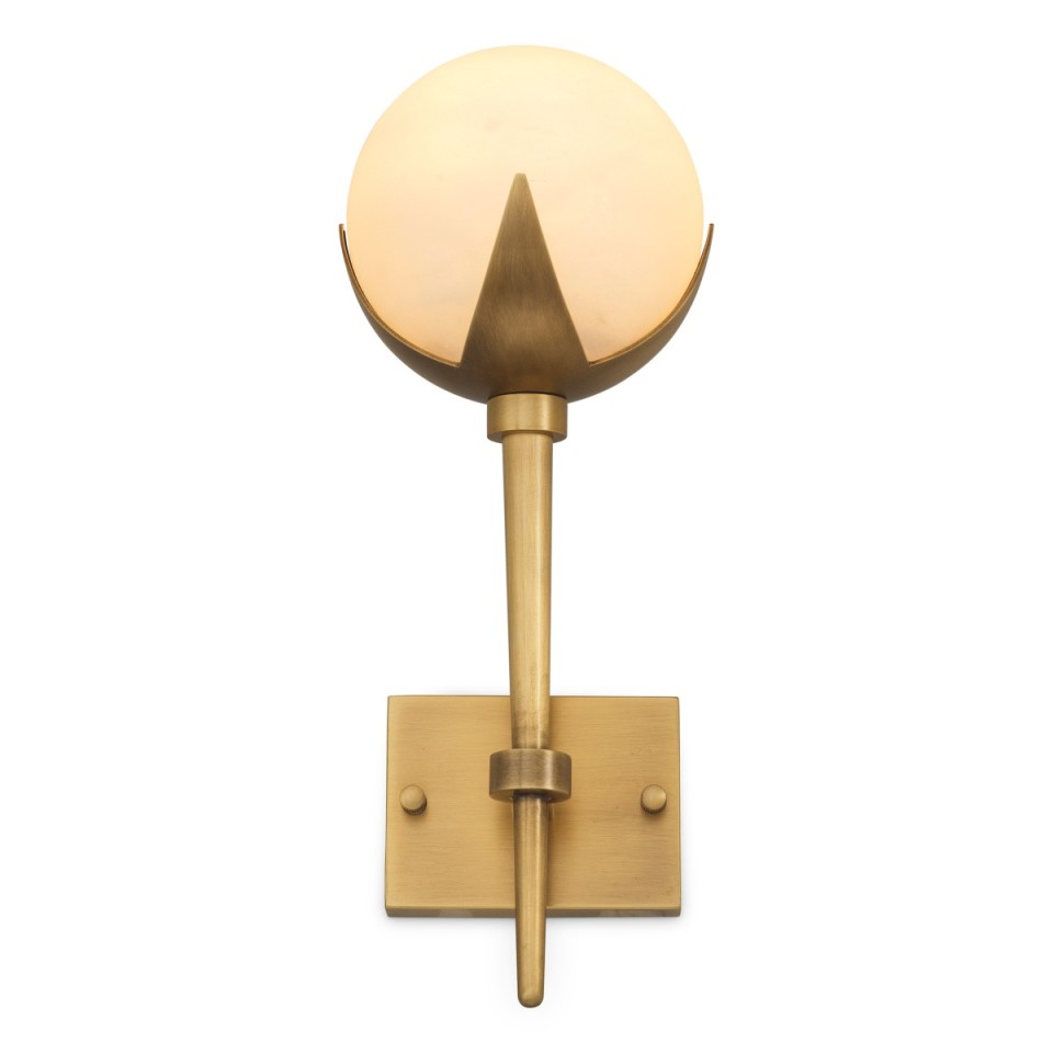 Alesa single wall light antique brass/alabaster 35 cm