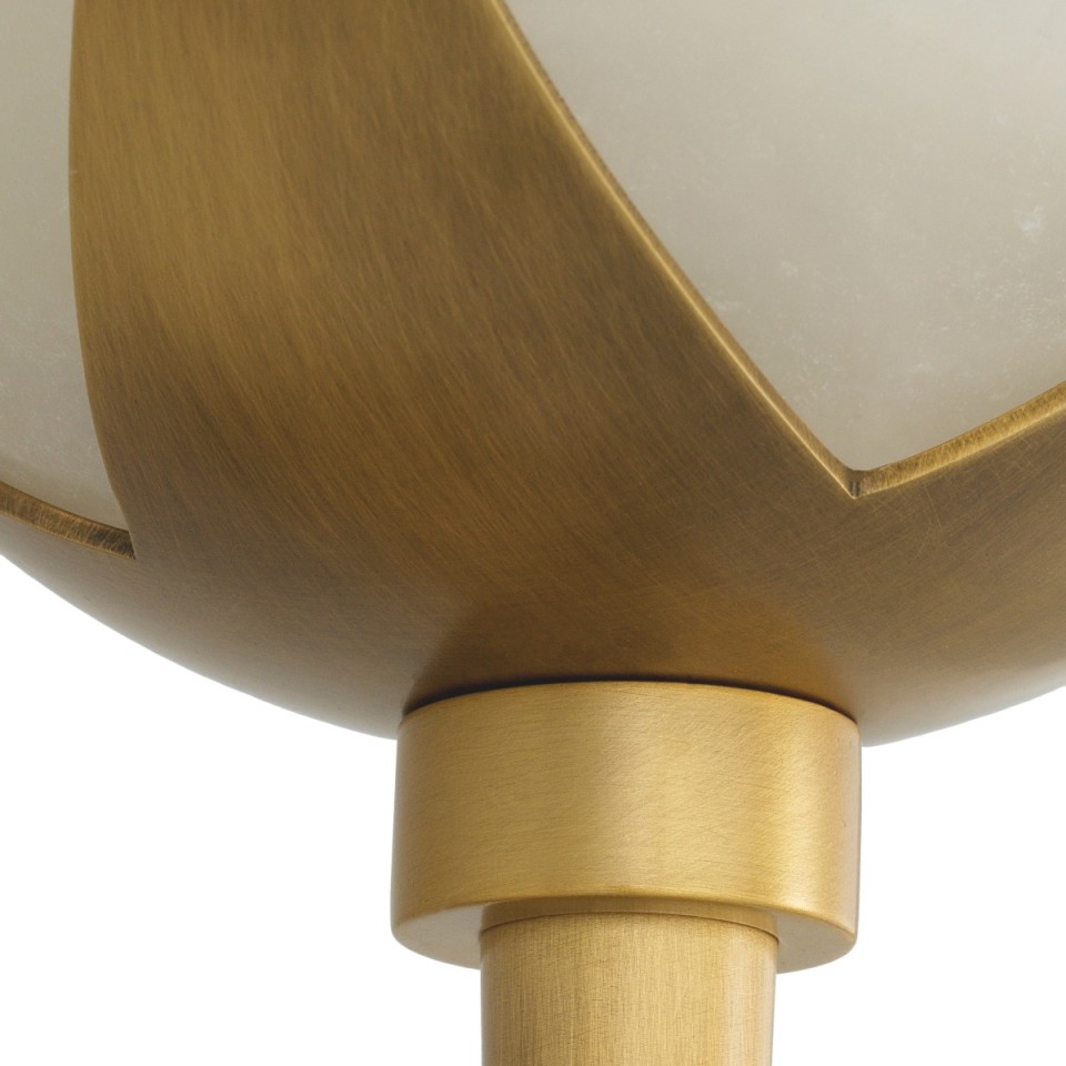Alesa single wall light antique brass/alabaster 35 cm