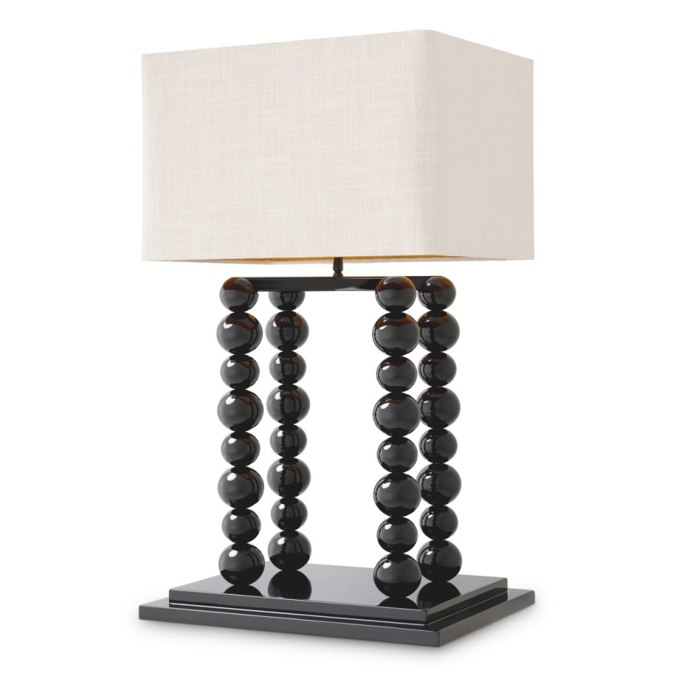 Bentley bordslampa piano svart/vitt 75 cm