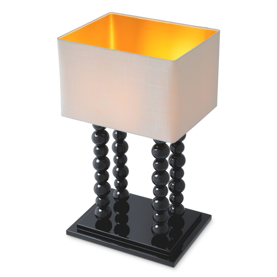 Bentley bordslampa piano svart/vitt 75 cm