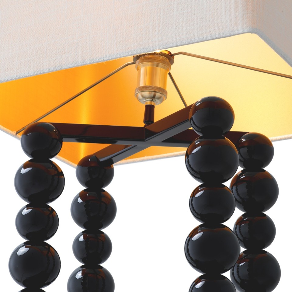Bentley bordslampa piano svart/vitt 75 cm