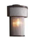 Andromeda vägglampa brons/rökglas 26 cm