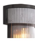 Andromeda vägglampa brons/rökglas 26 cm