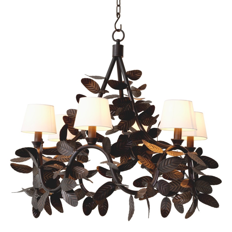 Cheverny chandelier bronze/white 90 cm