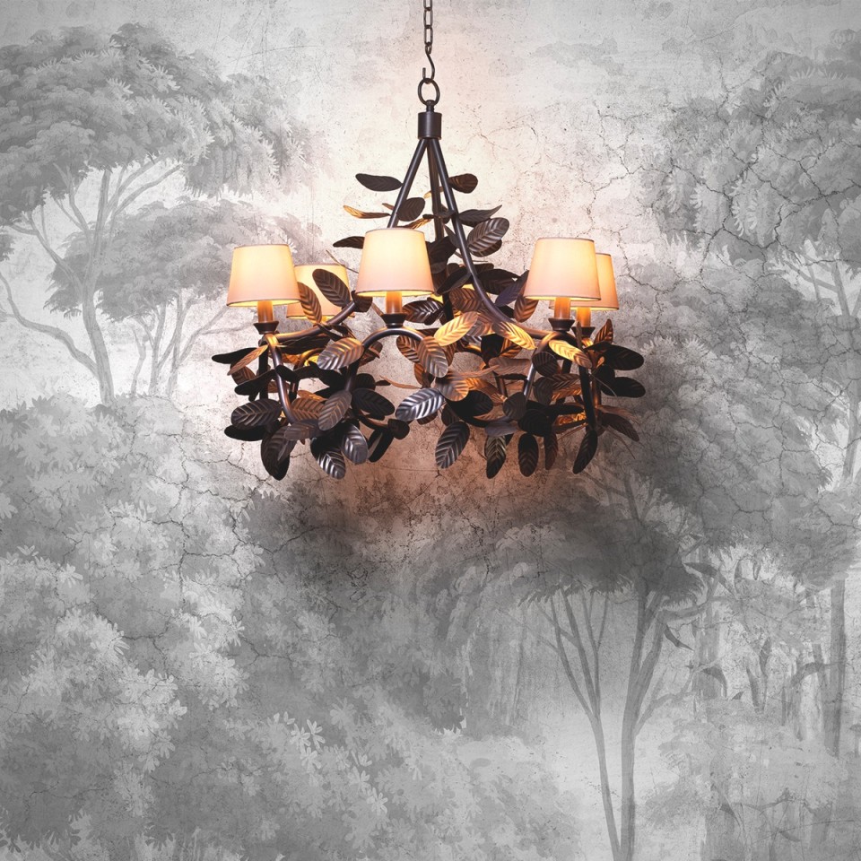 Cheverny chandelier bronze/white 90 cm