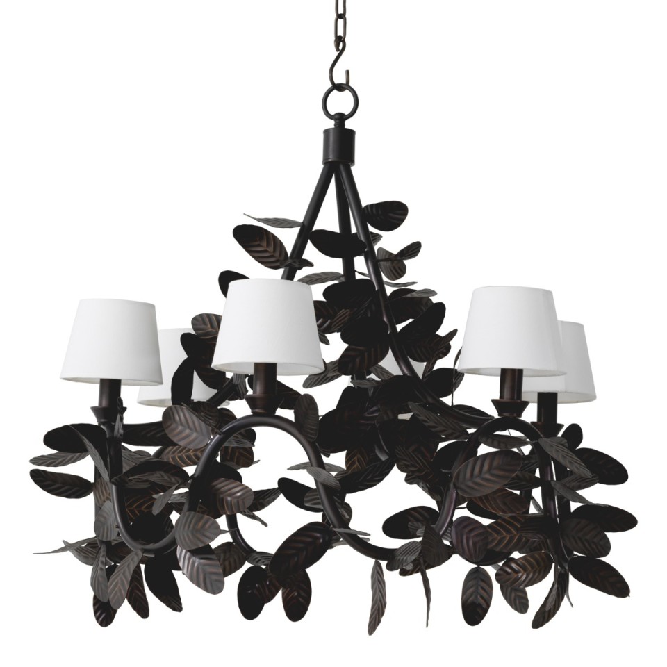 Cheverny chandelier bronze/white 90 cm
