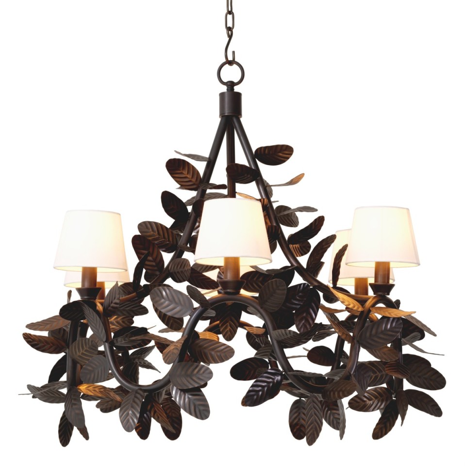 Cheverny chandelier bronze/white 90 cm