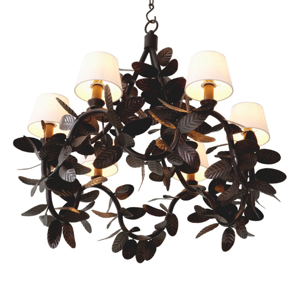 Cheverny chandelier bronze/white 90 cm