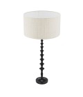 Arabella table lamp piano black/linen 112.5 cm