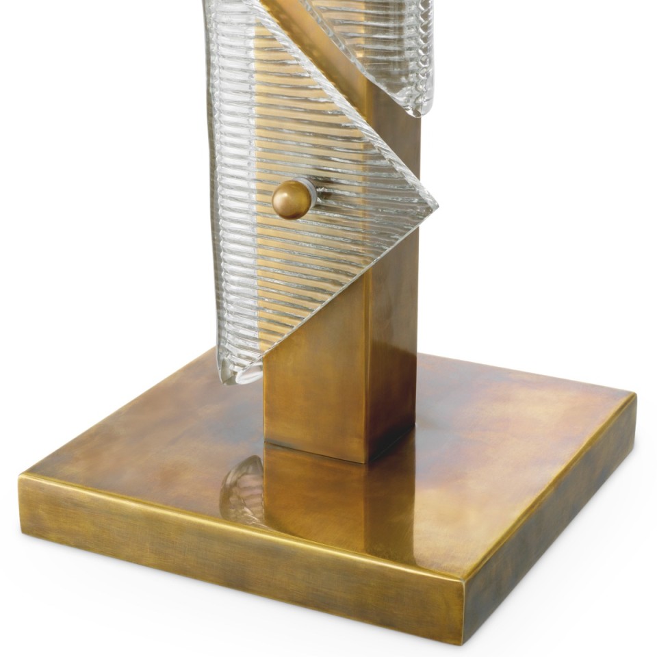 Mirabella table lamp vintage brass/glass 100 cm