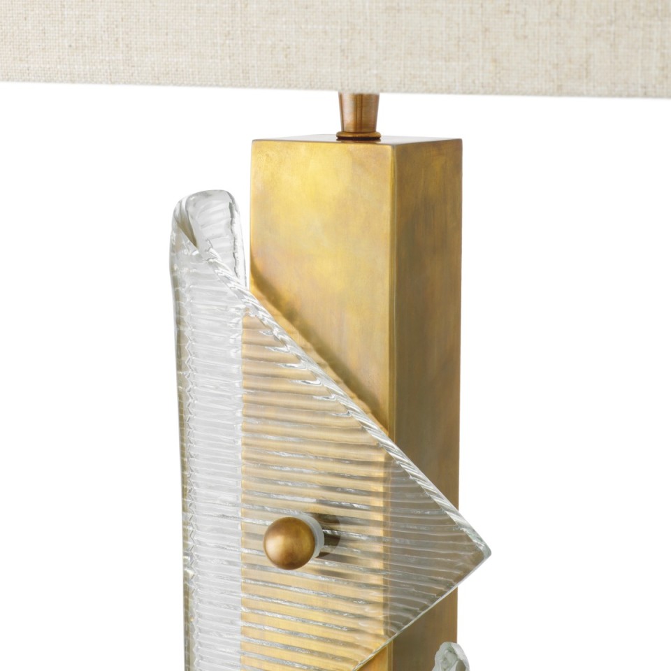 Mirabella table lamp vintage brass/glass 100 cm