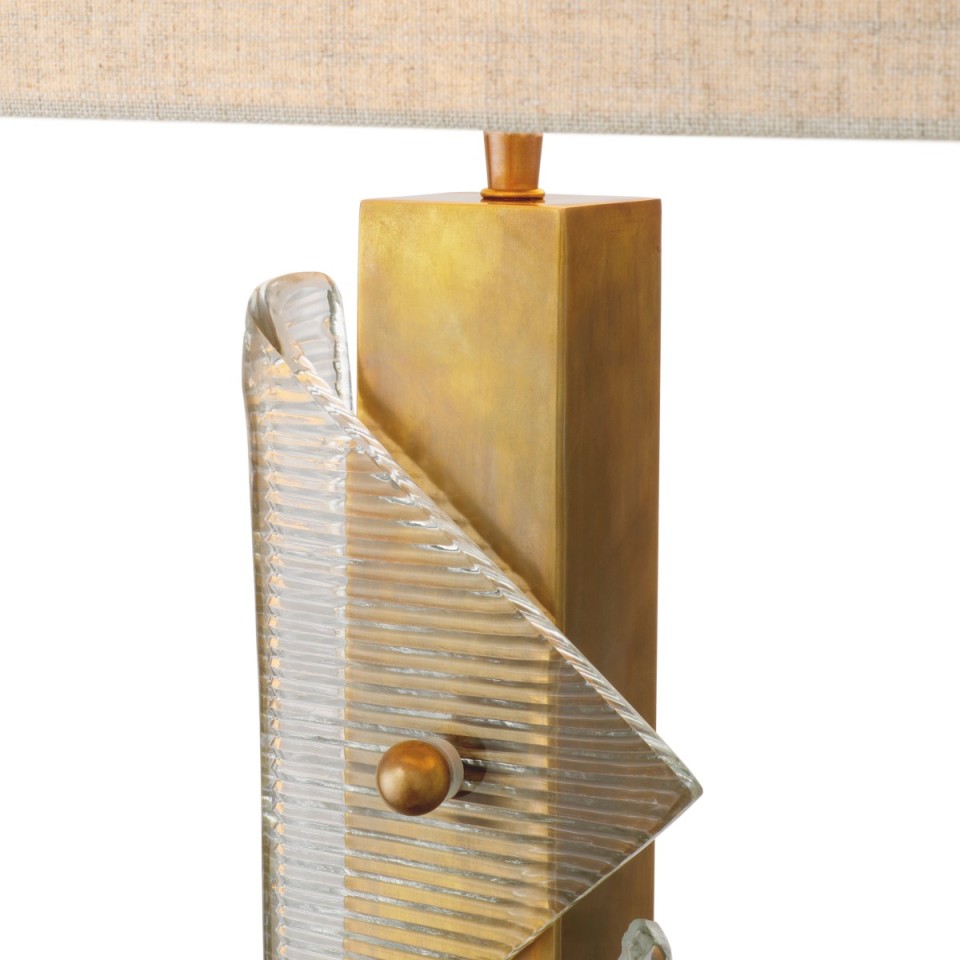 Mirabella table lamp vintage brass/glass 100 cm