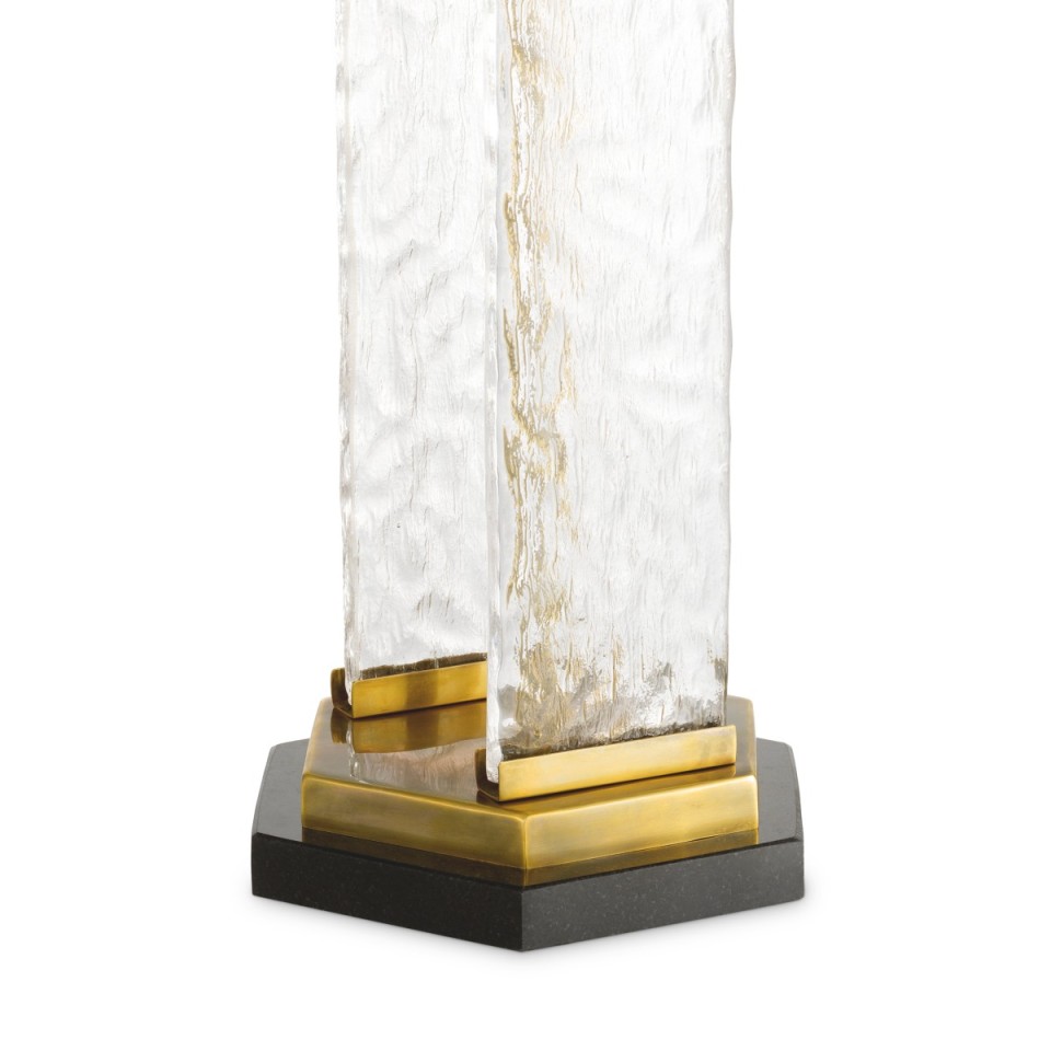 Harmonis table lamp vintage brass/glass 76 cm