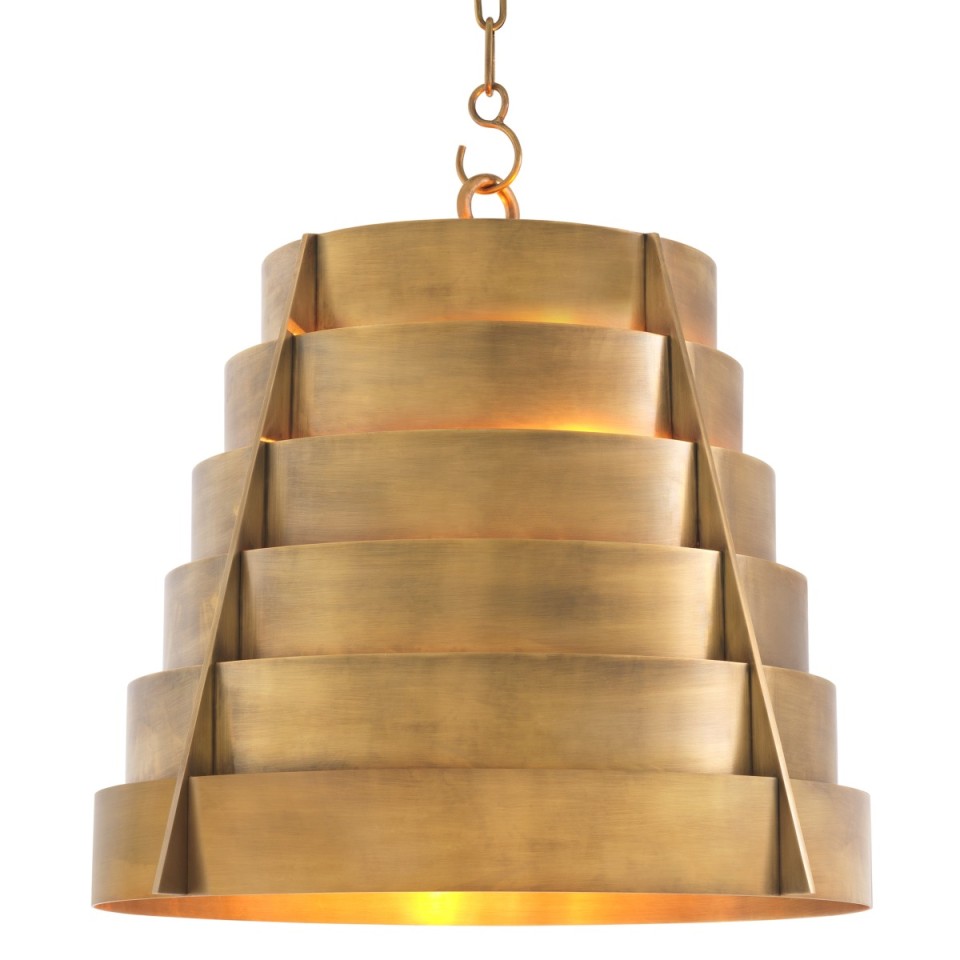 Fitzroy taklampa vintage mässing 55 cm