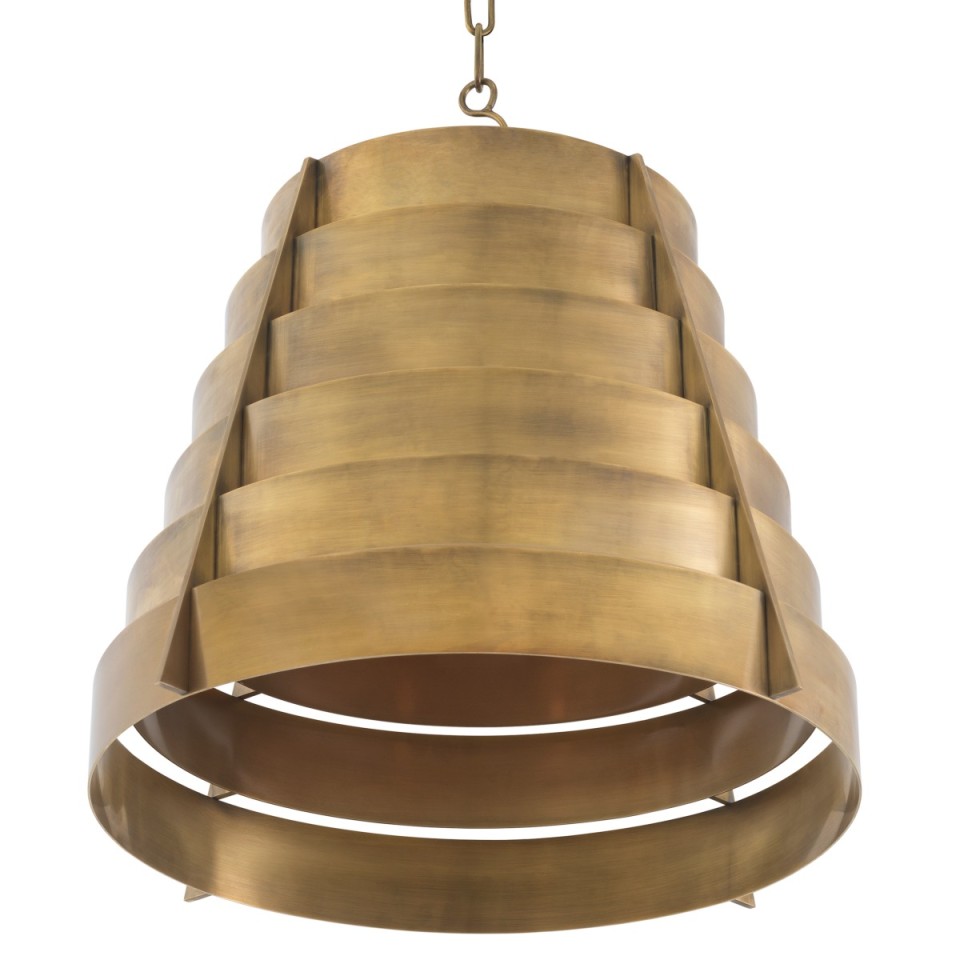Fitzroy taklampa vintage mässing 55 cm