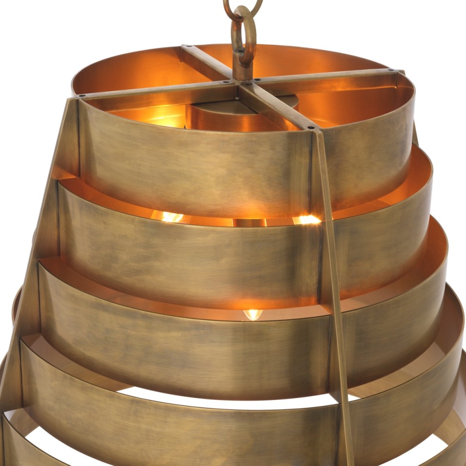 Fitzroy taklampa vintage mässing 55 cm