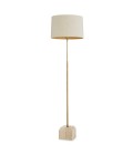 Rialta golvlampa travertin/vintage mässing 140-158 cm