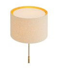 Rialta golvlampa travertin/vintage mässing 140-158 cm