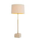 Rialta bordslampa travertin/vintage mässing 93-103 cm