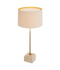 Rialta bordslampa travertin/vintage mässing 93-103 cm